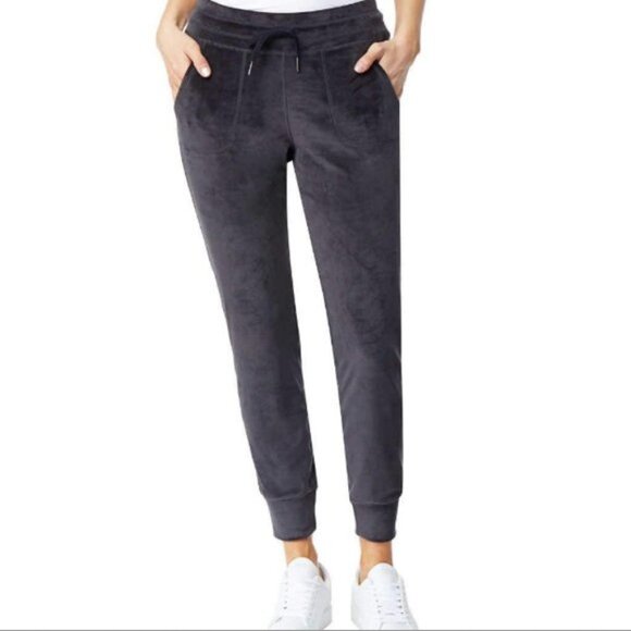 32 Degrees Ladies' Velour Jogger Sweatpant Black XS - Picture 3 of 3